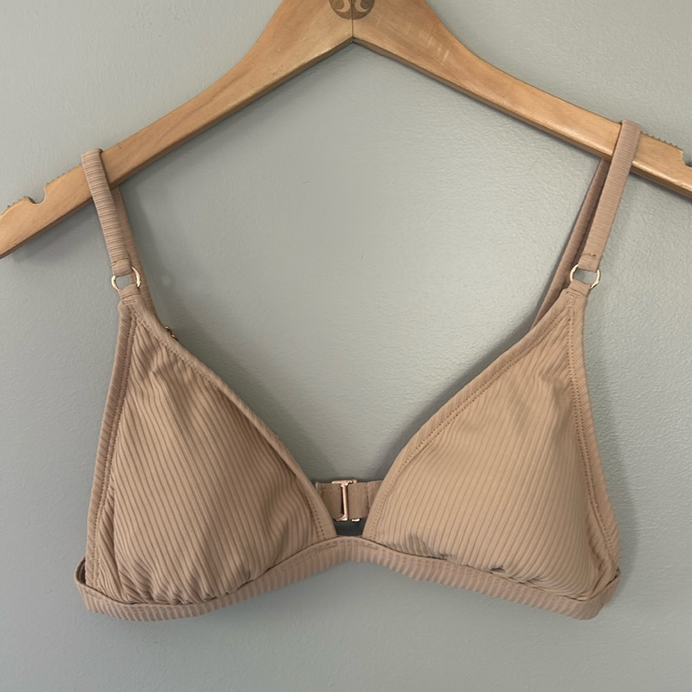 Shade & Shore Bikini Top w Rose Gold Hardware Sz M